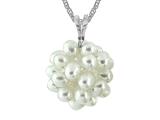 White Freshwater Antique Shaped Cluster Pearls Pendants- Free 18 Inch Chain Included