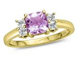 Created Pink Sapphire (Yellow Gold)