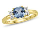 Blue Topaz (Yellow Gold)