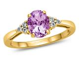 Created Pink Sapphire (Yellow Gold)