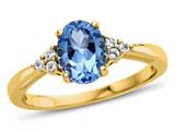 Swiss Blue Topaz (Yellow Gold)
