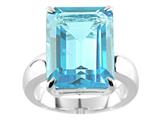 16x12mm Octagon Blue Topaz Ring