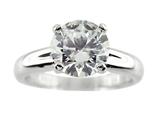 8mm White Round Cubic Zirconia Ring