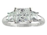 7x7mm White Cubic Zirconia Ring