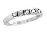 2.5mm White Topaz and Diamond Band Ring