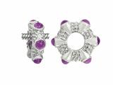 Storywheel® Cab Amethyst Ring Bead / Charm