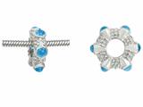 Storywheel® Cab Swiss Blue Topaz Ring Bead / Charm