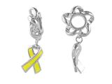 Storywheel® Enamel Yellow Ribbon Dangle Bead / Charm