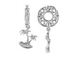 Storywheel® Created White Sapphire Palm Tree Bead / Charm