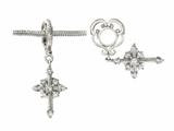 Storywheel® Diamond Cross Dangle Bead / Charm