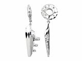 Storywheel® Created White Sapphire Ship Dangle Bead / Charm