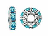 Storywheel® Swiss Blue Topaz Birthstone Bead / Charm