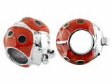 Storywheel® Ladybug Black And Red Enamel Bead / Charm