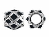 Storywheel® Black Enamel Bead / Charm