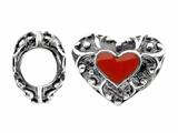 Storywheel® Heart Red Enamel Heart Bead / Charm