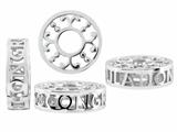 Storywheel® Created White Sapphire Congratulation Bead / Charm