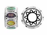Storywheel® Amethyst, Citrine, and Swiss Blue Topaz Bead/ Charm