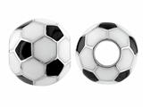 Storywheel® Black and White Enamel Soccer Ball Bead / Charm