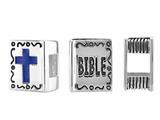 Storywheel® Bible Blue Enamel Cross Bead / Charm