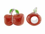 Storywheel® Red Enamel Cherries Bead / Charm