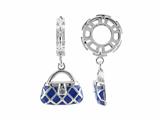 Storywheel® Blue Enamel Pocket Book Dangle Bead / Charm