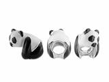Storywheel® Black and White Enamel Panda Bead / Charm