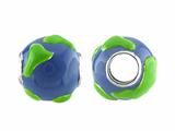 Storywheel® Blue and Green Enamel Globe Bead / Charm
