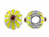 Storywheel® Daisy Yellow and Brown Enamel Bead / Charm
