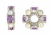 Storywheel® Amethyst And Pearl Bead / Charm