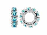 Storywheel® Swiss Blue Topaz Birthstone Bead / Charm
