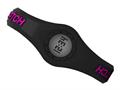 Enerwatch by Pixelmoda Power Silicone Watch Black With Fuchsia Letters Medium Size