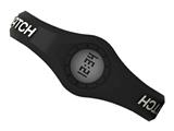 Enerwatch by Pixelmoda Power Silicone Watch Black With White Letters Large Size