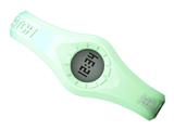 Enerwatch by Pixelmoda Power Silicone Watch Cyan (Light Blue) With White Letters Medium Size