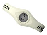 Enerwatch by Pixelmoda Power Silicone Watch White With Black Letters Medium Size