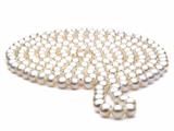 60 inch White Fresh Water Pearl Rope 7-8 mm each