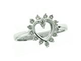 Heart Shape Ring with Round Diamonds