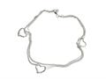 9 Inches 3 Hearts Ankle Bracelet