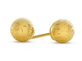 14k Yellow Gold 6mm Ball Earrings