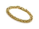 Yellow Gold Plated Silver 7.5 inches Byzantina Bracelet