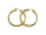 18K Yellow 925 Sterling Silver Sterling Silver Hoop Earrings