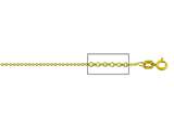 14 kt Yellow Gold Cable Chain Necklace 0.7mm 18 inches