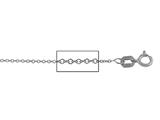 14 kt White Gold Cable Chain Necklace 0.7mm 18 inches