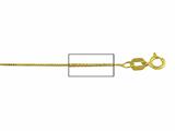 14 kt Yellow Gold Box Chain Necklace 0.6mm 18 inches