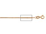 14 kt Pink Gold Box Chain Necklace 0.6mm 18 inches