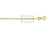 14 kt Yellow Gold Box Chain Necklace 0.7 mm 18 inches