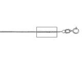 14 kt White Gold Box Chain Necklace 1.0 mm 18 inches Lubster Lock (not pictured)