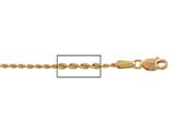 14 kt Pink Gold Diamond Cut Rope Chain Necklace 1.25mm 20 inches Lobster Lock