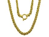 Yellow Gold Plated Silver 18 inches Byzantina Necklace
