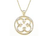 18K Yellow 925 Sterling Silver Sterling Silver Floral Pendant / Neckalce