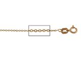 14 kt Pink Gold Cable Chain Necklace 1.0mm 16 inches